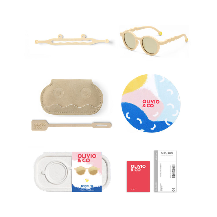 OLIVIO & CO. Παιδικά γυαλιά ηλίου οβάλ Classic Olivio - Desert Sand 18-36 μηνών