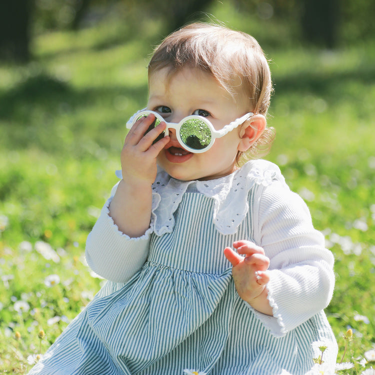 OLIVIO & CO. Παιδικά γυαλιά ηλίου στρογγυλά Classic Olivio - Shark White 18-36 μηνών