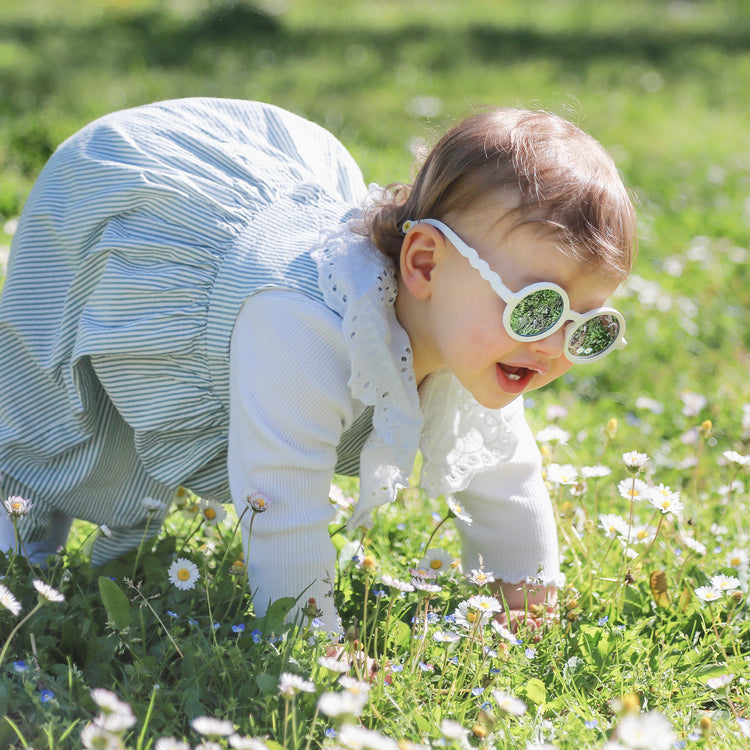 OLIVIO & CO. Παιδικά γυαλιά ηλίου στρογγυλά Classic Olivio - Shark White 18-36 μηνών