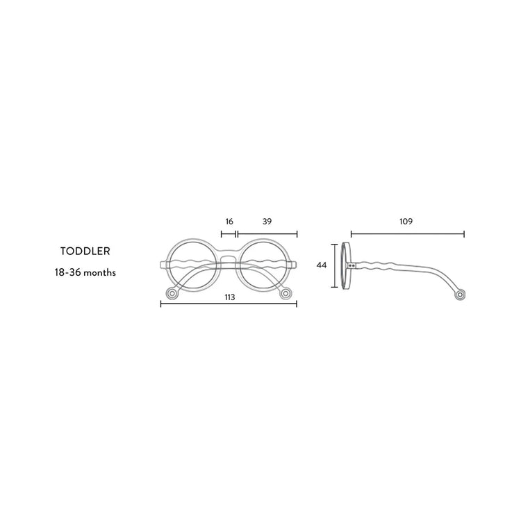 OLIVIO & CO. Παιδικά γυαλιά ηλίου στρογγυλά Classic Olivio - Shark White 18-36 μηνών