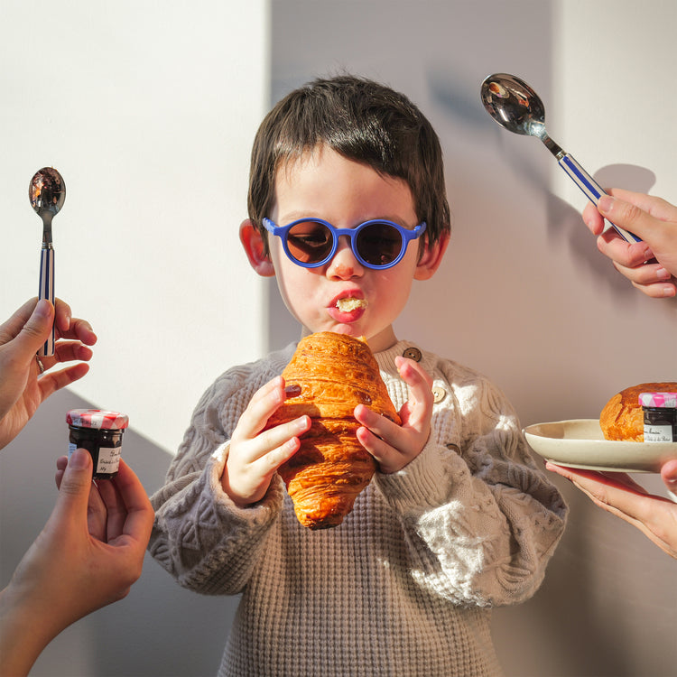 OLIVIO & CO. Παιδικά γυαλιά ηλίου οβάλ Breakfast Art - Midnight Berry 18-36 μηνών