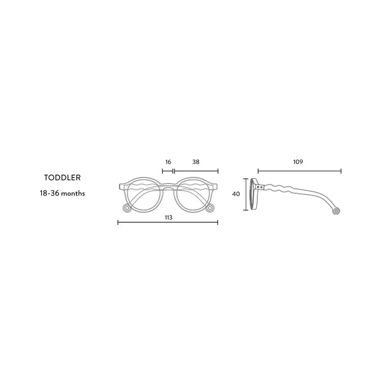OLIVIO & CO. Παιδικά γυαλιά ηλίου οβάλ Breakfast Art - Midnight Berry 18-36 μηνών