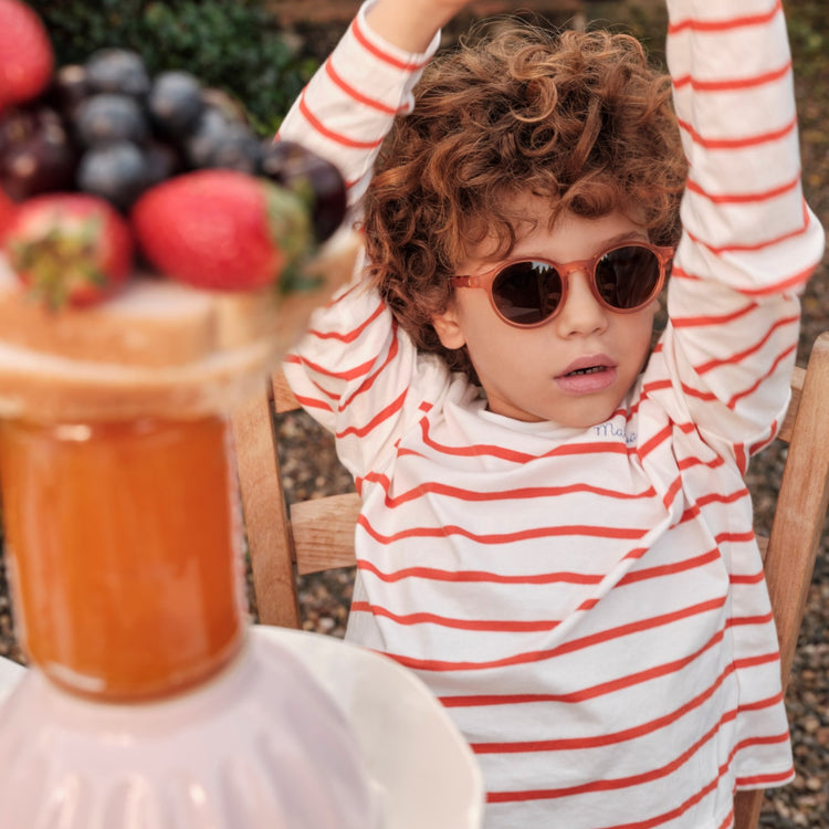 OLIVIO & CO. Kids oval sunglasses Breakfast Art-Fig Pink 3-5Y