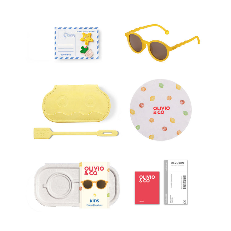 OLIVIO & CO. Παιδικά γυαλιά ηλίου οβάλ Citrus Garden - Citrus Yellow 3-5 ετών