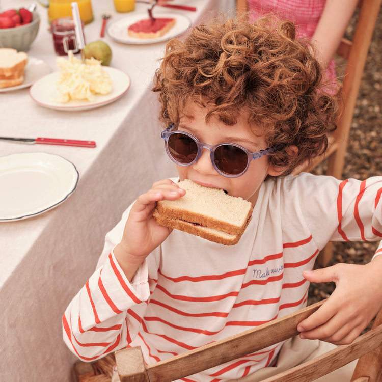 OLIVIO & CO. Παιδικά γυαλιά ηλίου οβάλ Breakfast Art - Blueberry 5-12 ετών