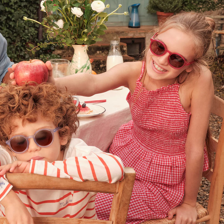 OLIVIO & CO. Παιδικά γυαλιά ηλίου οβάλ Breakfast Art - Raspberry 5-12 ετών