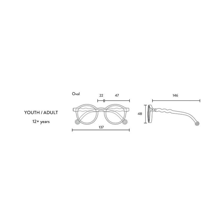 OLIVIO & CO. Γυαλιά ηλίου οβάλ Classic Olivio - Squid Black 12 ετών +