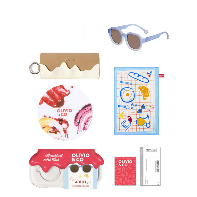 OLIVIO & CO. Teen & adult Creative Edition D sunglasses Breakfast Art-Blueberry 12Y+
