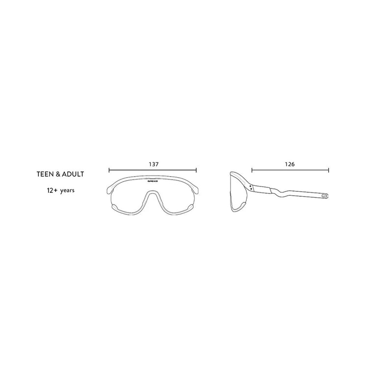 OLIVIO & CO. Teen & adult half-rim sports sunglasses Jam On 12Y+