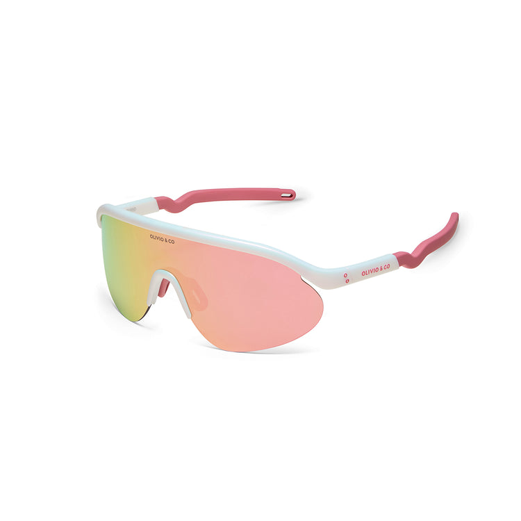 OLIVIO & CO. Teen & adult half-rim sports sunglasses Berry Mist 12Y+