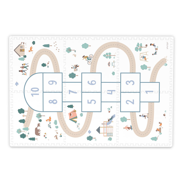 PLAY&GO. Στρωματάκι-παζλ διπλής όψης - κουτί αποθήκευσης - Κουτσό