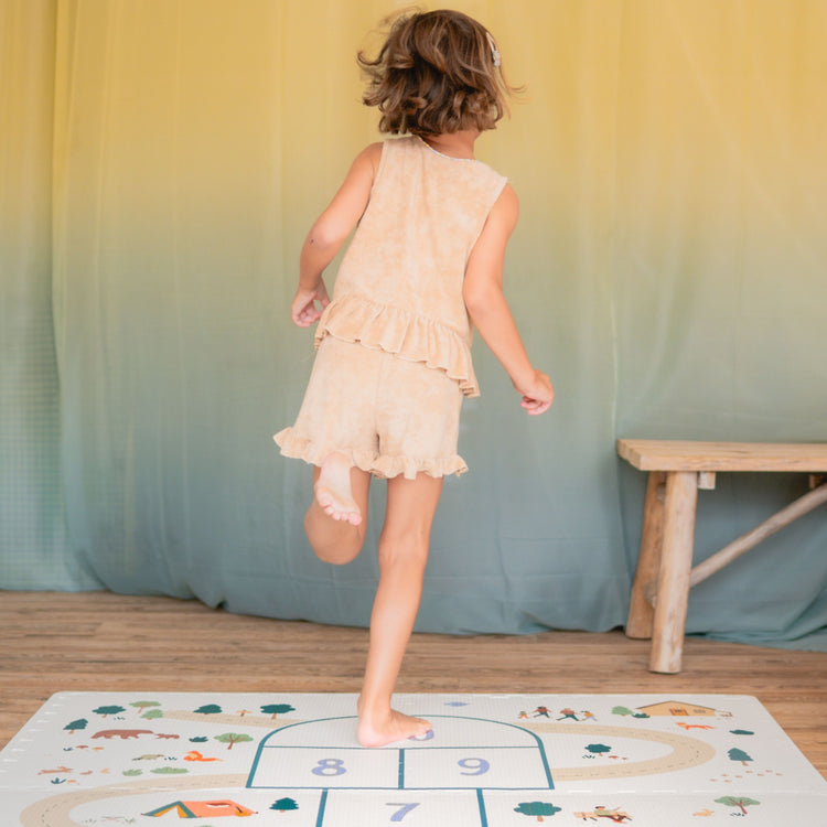 PLAY&GO. Στρωματάκι-παζλ διπλής όψης - κουτί αποθήκευσης - Κουτσό