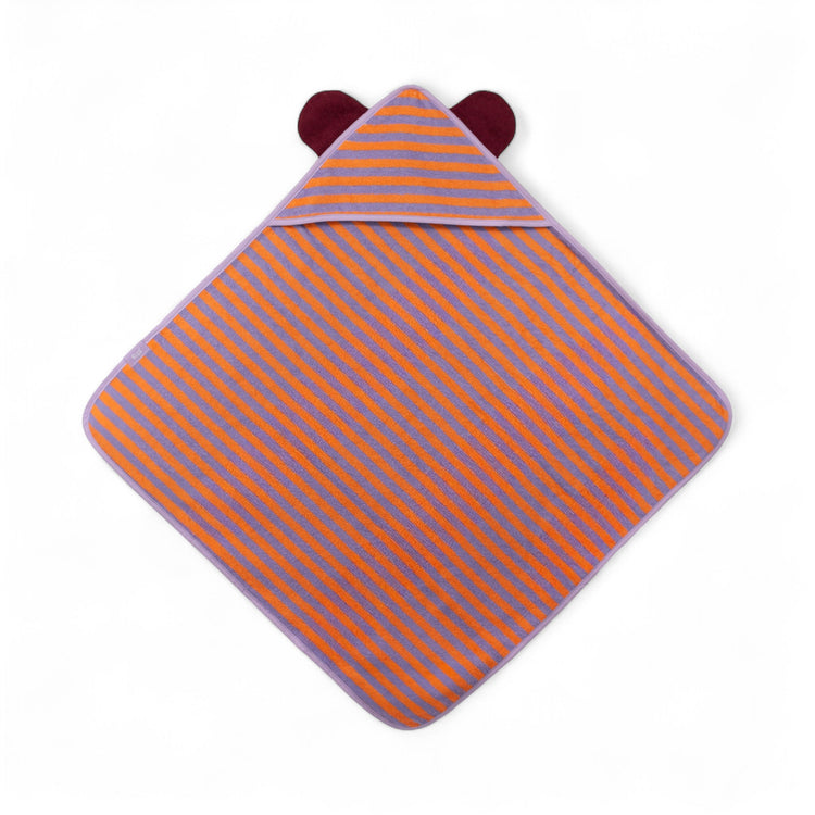 Quut. Cotton hooded towel Lavender 75x75