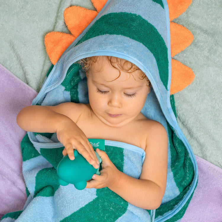 Quut. Cotton hooded towel Lagoon 75x75
