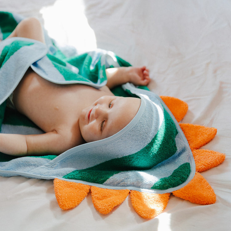 Quut. Cotton hooded towel Lagoon 75x75