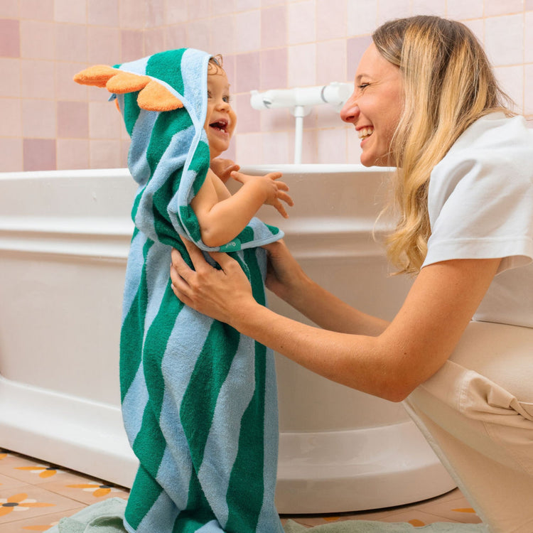 Quut. Cotton hooded towel Lagoon 75x75