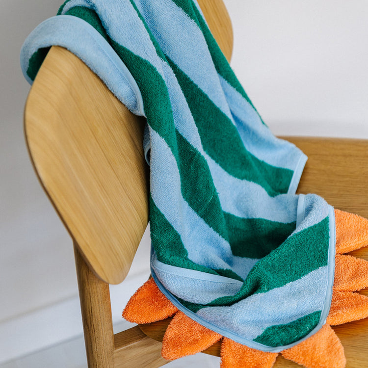 Quut. Cotton hooded towel Lagoon 75x75