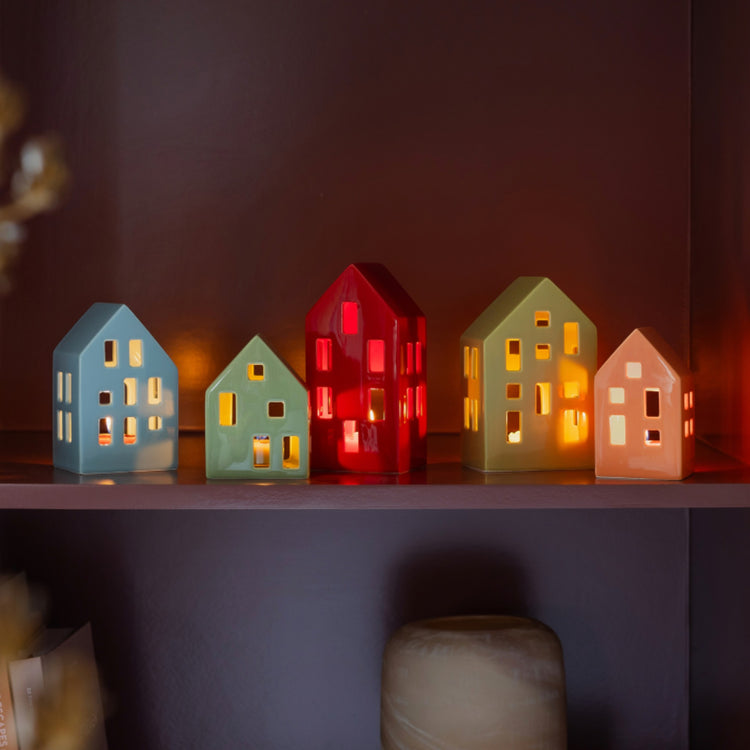 REMEMBER. Tealight house Nyhavn (sage)