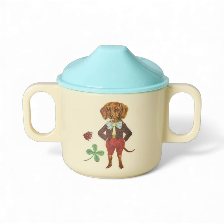 RICE. Melamine Baby Dinner Set - Nathalie Lete Print - Brown - 4 pcs