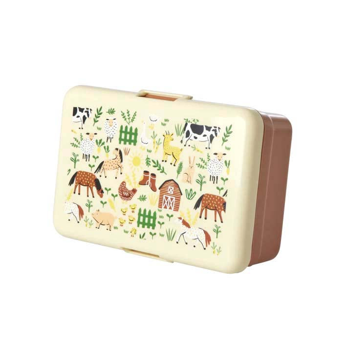 RICE. Lunchbox with Farm Print