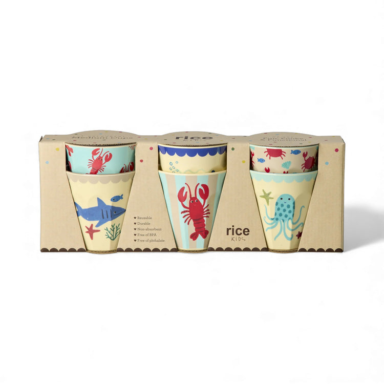 RICE. Σετ 6 ποτήρια μελαμίνης Blue Ocean - 250ml