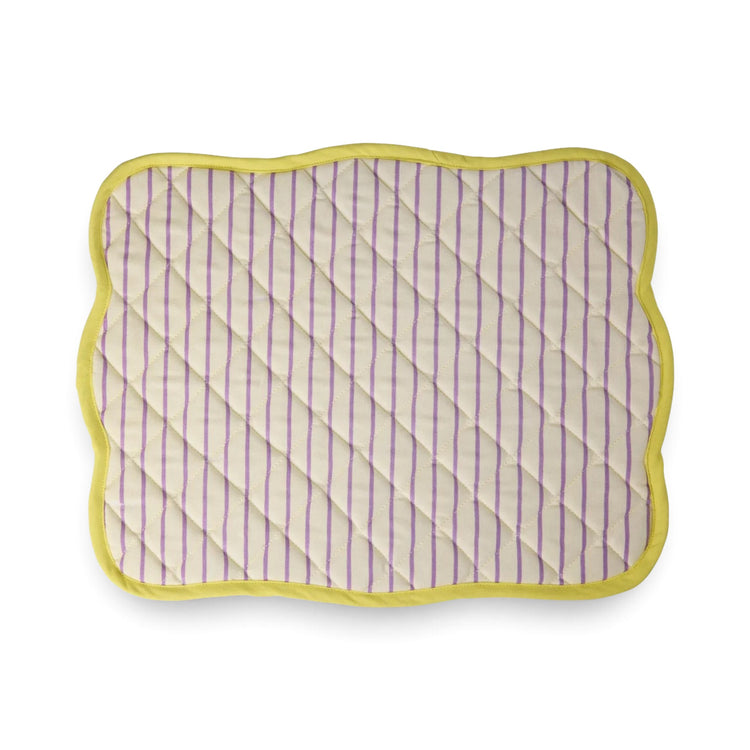 RICE. Καπιτονέ σουπλά με κυματιστό τελείωμα Purple Stripes - Yellow