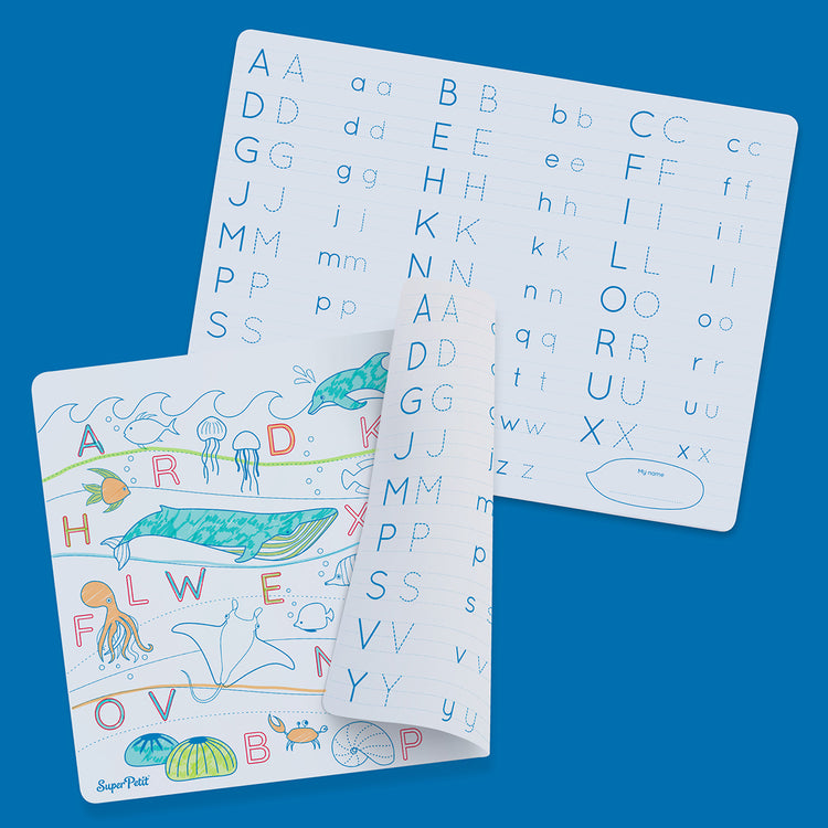 SUPER PETIT. Reversible colouring placemat set Alphabet Letters