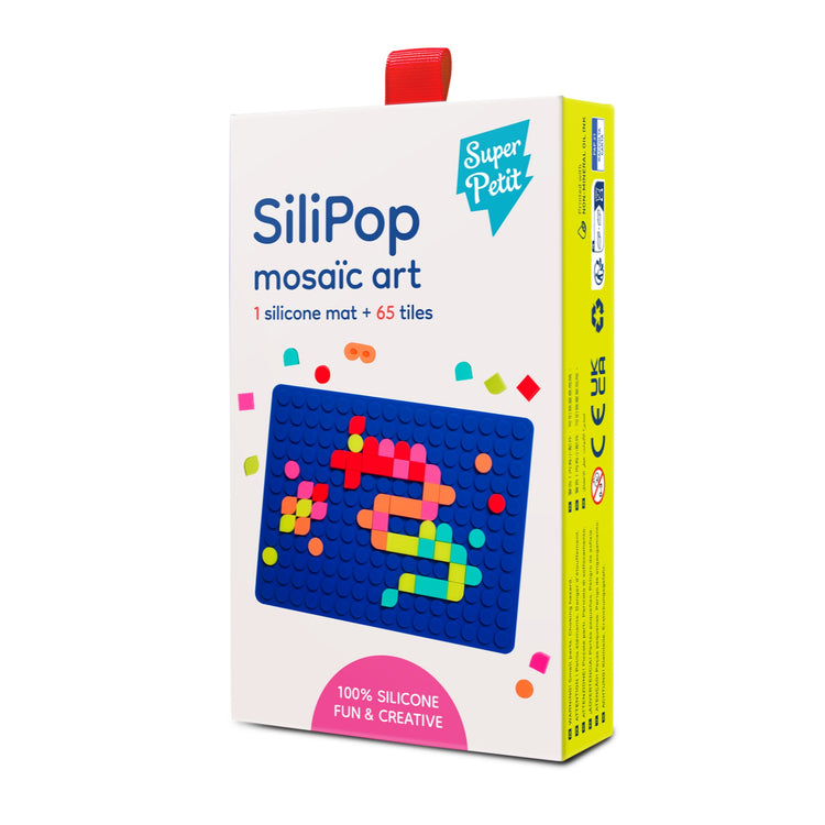 SUPER PETIT. Silicone blue mat Mosaic Art + 65 tiles