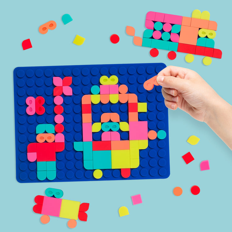 SUPER PETIT. Silicone blue mat Mosaic Art + 65 tiles
