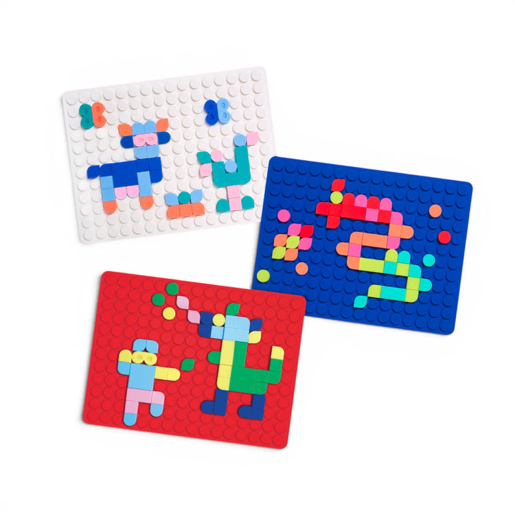 SUPER PETIT. Silicone blue mat Mosaic Art + 65 tiles
