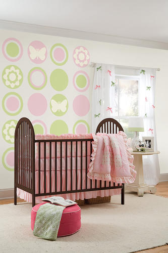WallPops. Butterfly and flower silhouettes wall decals