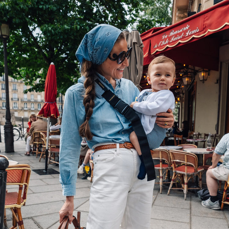 WILDRIDE. Toddler carrrier Indigo Stripes