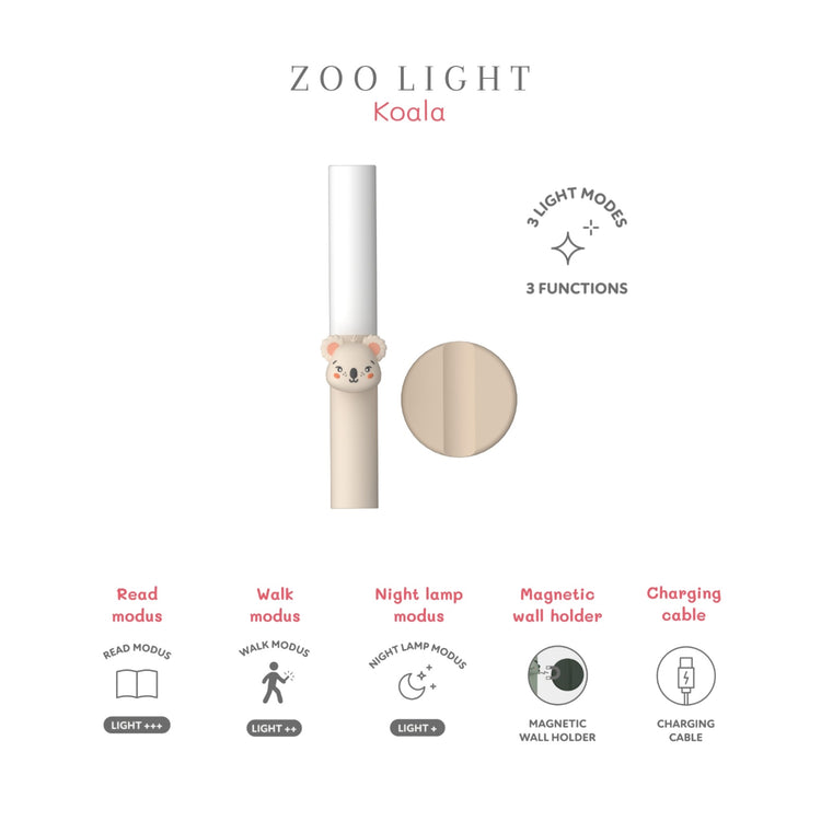 ZOO FAMILY. Φορητό φως νυχτός 3-σε-1 Zoo Light Κοάλα