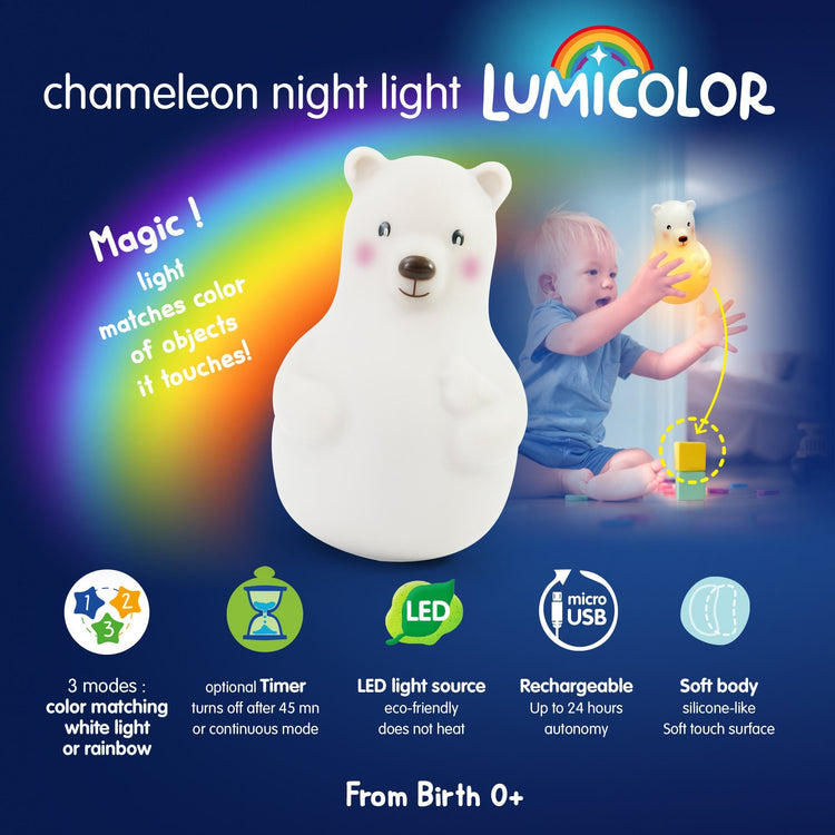 LCS01-BEAR. Φως νύχτας με ανίχνευση χρωμάτων Αρκουδάκι