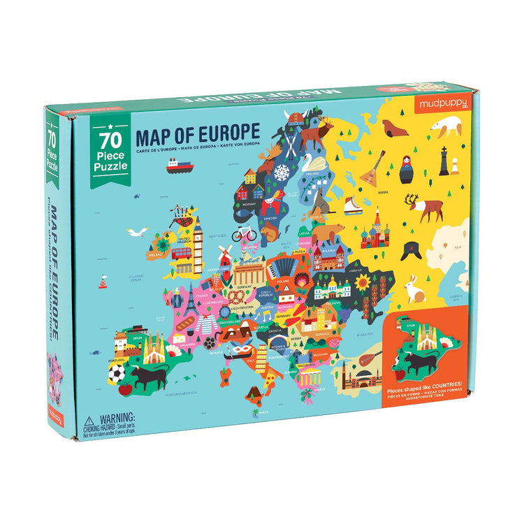 MUDPUPPY. Παζλ Γεωγραφία Ευρώπης 70 κομματιών