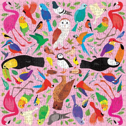 MUDPUPPY. Kaleido-Birds 500 Piece Family Puzzle