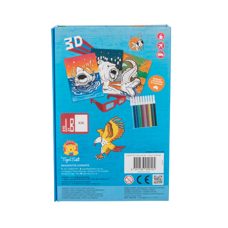 TIGER TRIBE. 3D Colouring Sets - Fierce Creatures