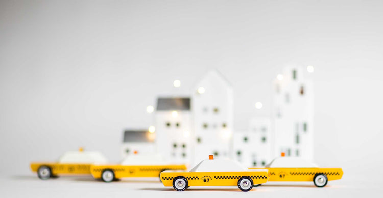 CANDYLAB. Americana ξύλινο ταξί Candycab (κίτρινο)