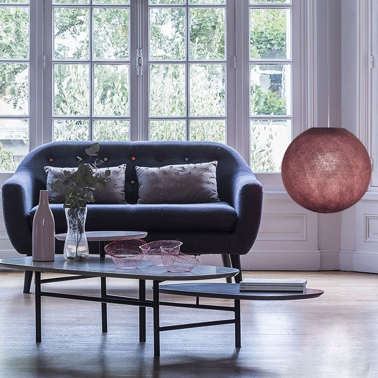 LA CASE DE COUSIN PAUL. Φωτιστικό οροφής Globe Vieux Rose M 36εκ.