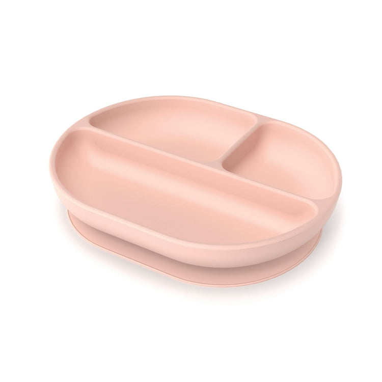 EKOBO. Premium silicone divided plate (pink)