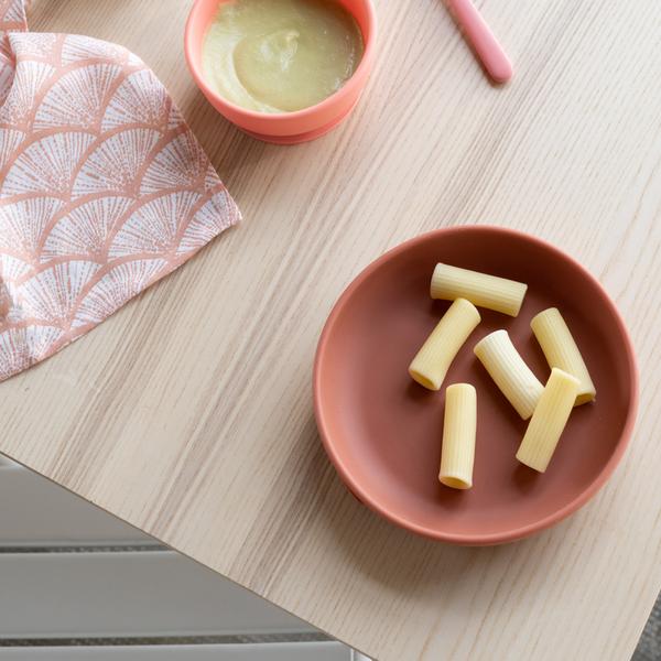 EKOBO. Bambino Silicone Baby Meal Set Coral with Silicone Spoon