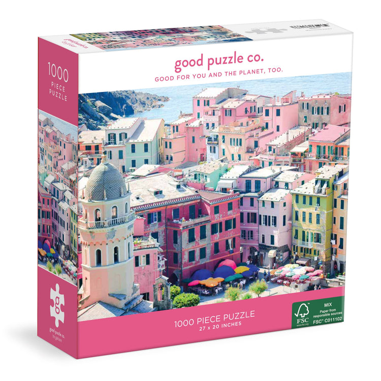 GOOD PUZZLE COMPANY. 1000 pieces puzzle-Colourful Vernazza Italy