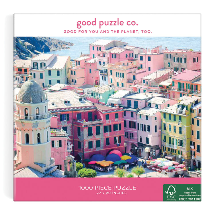 GOOD PUZZLE COMPANY. 1000 pieces puzzle-Colourful Vernazza Italy