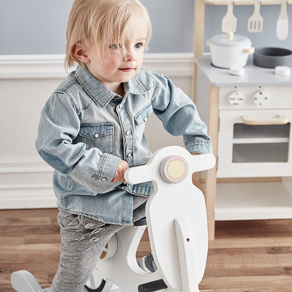 KIDS CONCEPT. Rocking Scooter grey/white