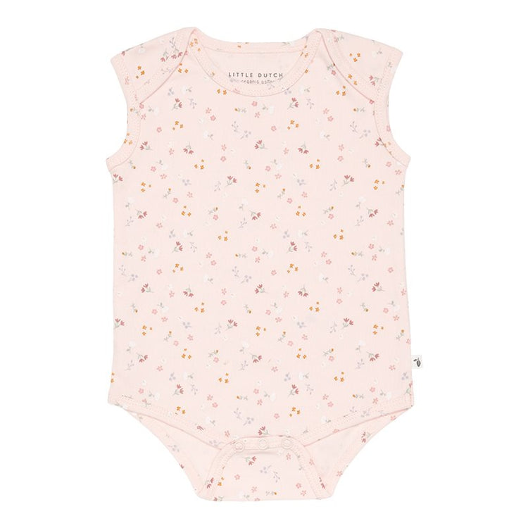 LITTLE DUTCH. Bodysuit sleeveless Little Pink Flowers - Νο 86/92