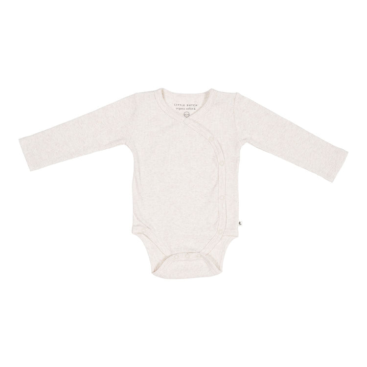 LITTLE DUTCH. Bodysuit long sleeves Rib Sand-50/56