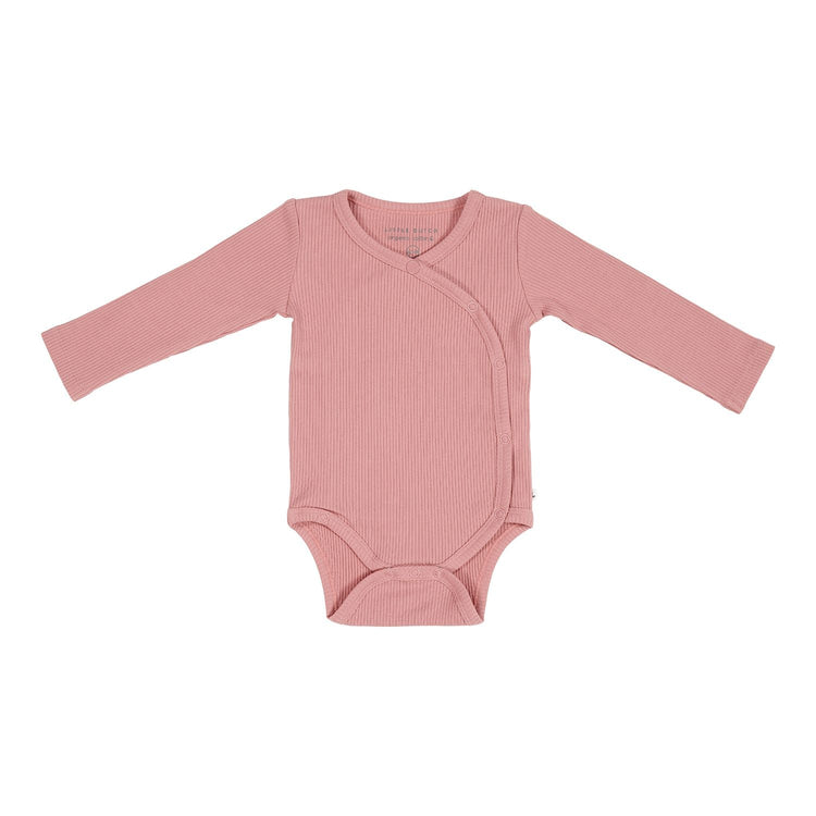 LITTLE DUTCH. Bodysuit long sleeves Rib Vintage Pink - 50/56