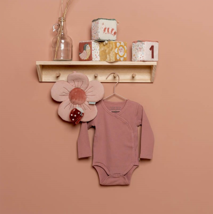 LITTLE DUTCH. Bodysuit long sleeves Rib Vintage Pink - 50/56