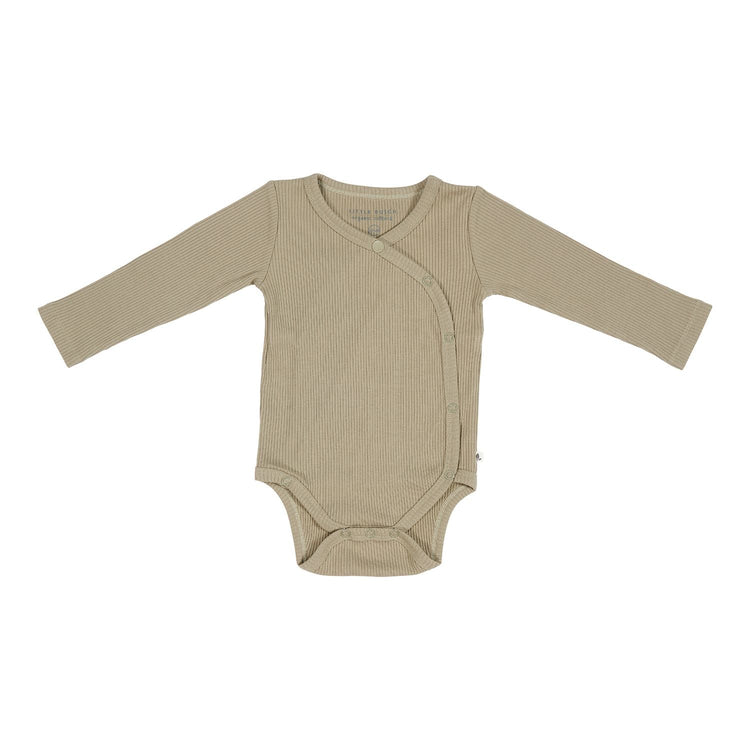 LITTLE DUTCH. Bodysuit long sleeves Rib Olive-74/80