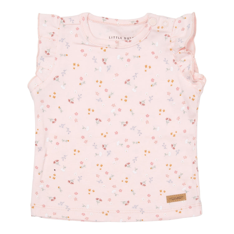 LITTLE DUTCH. T-shirt short sleeves Little Pink Flowers - 74